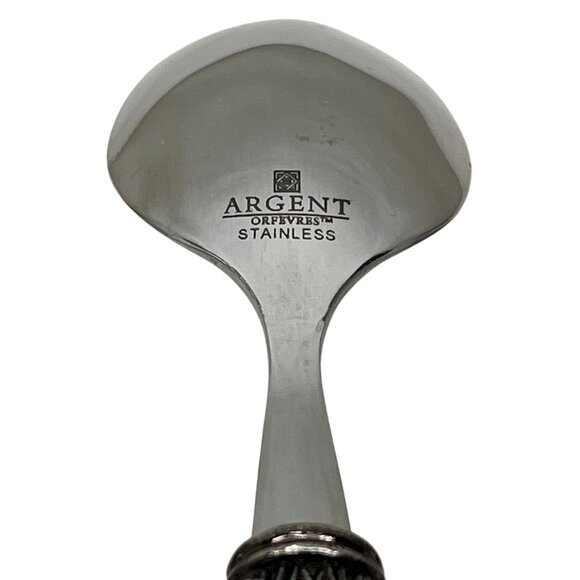 4 Orfevres Argent Sophia Cream Platinum Stainless Teaspoons 7 7/8" - Picture 4 of 5